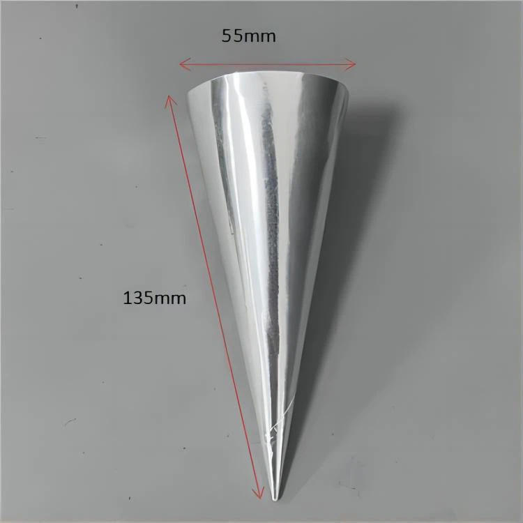silver aluminum cone packaging