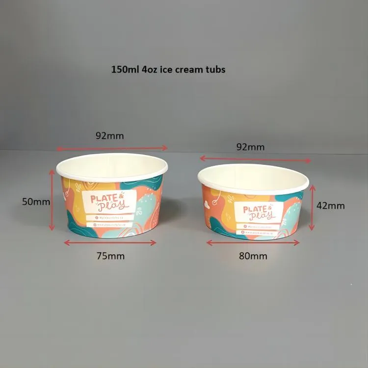 150ml 4oz 92mm diameter ice cream tubs 150ml 4oz 92mm diameter ice cream tubs