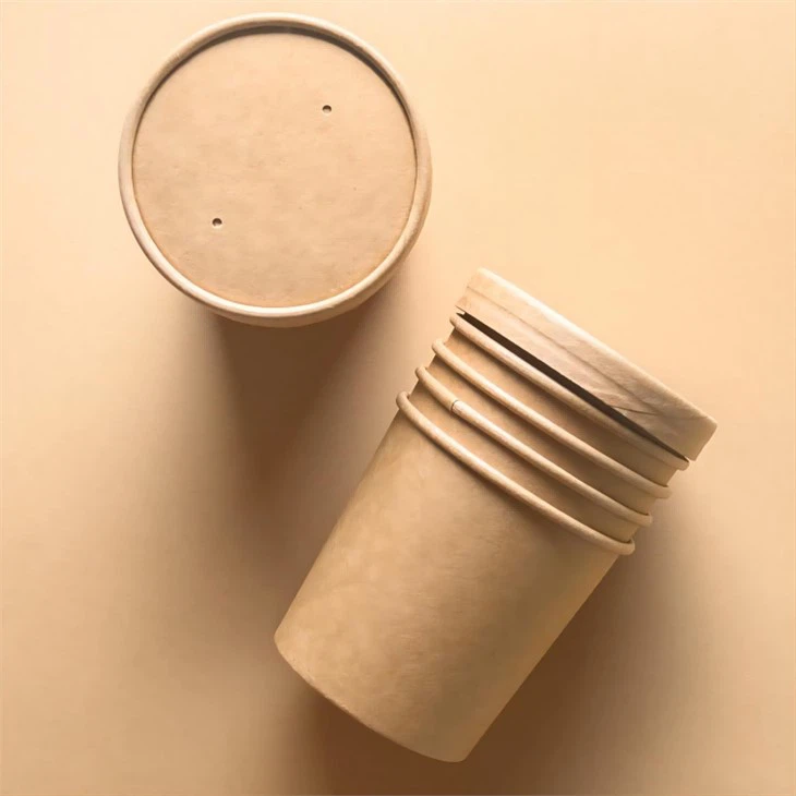 16oz Kraft Paper Containers With Vented Lids