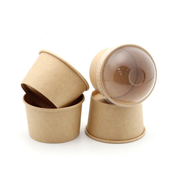 ice cream paper bowl with dome lid