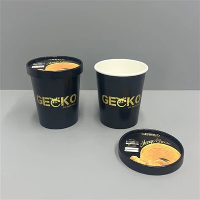 500ml 16oz Ice Cream Paper Tubs With Paper Lids