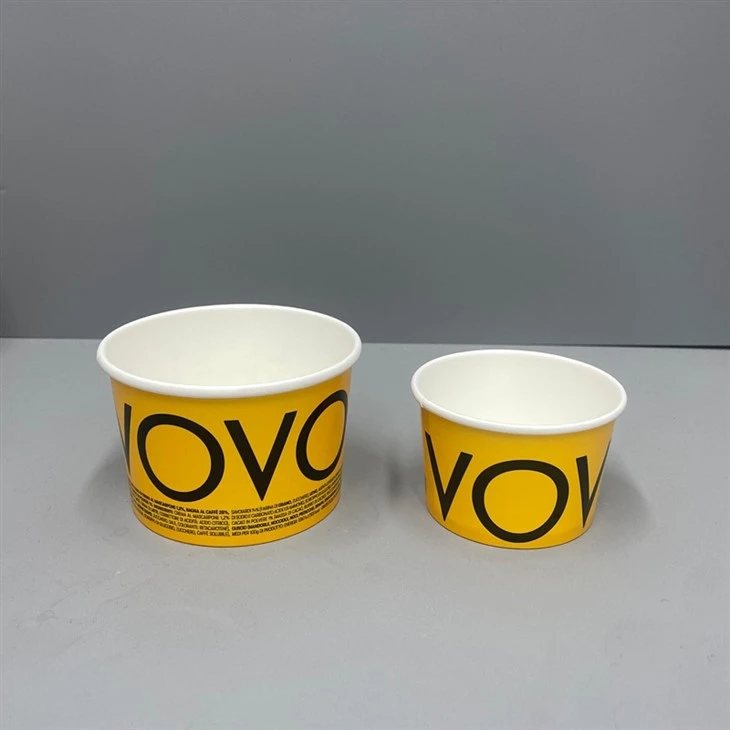 small and medium ice cream cups