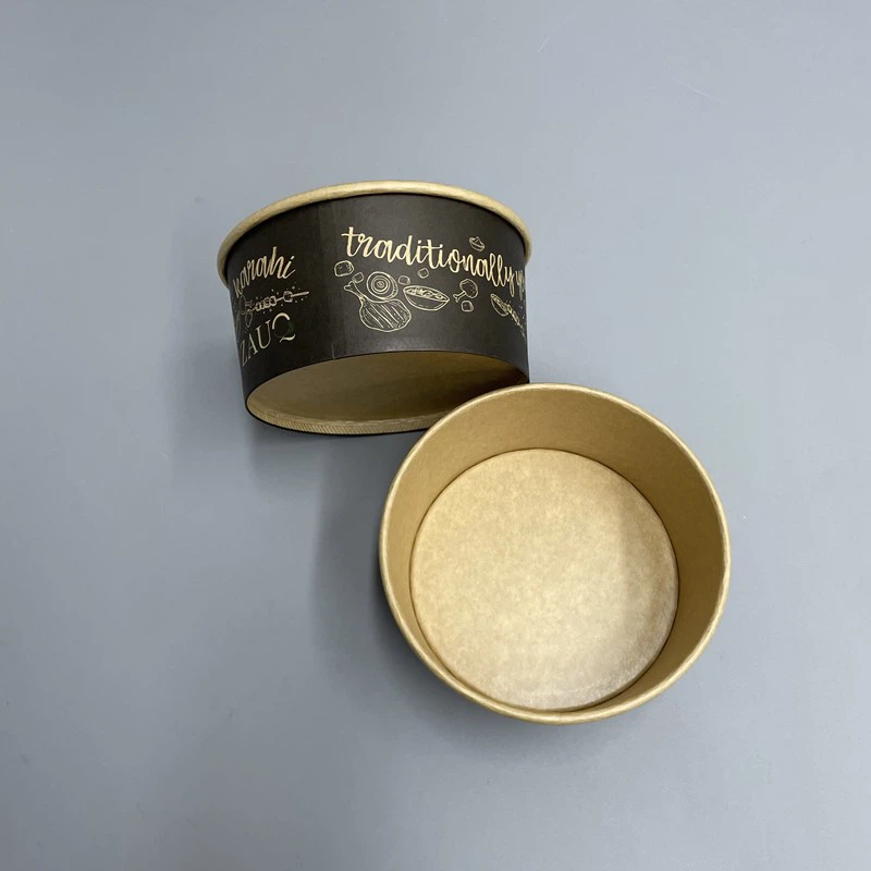 Printing on kraft bowls Printing on kraft bowls